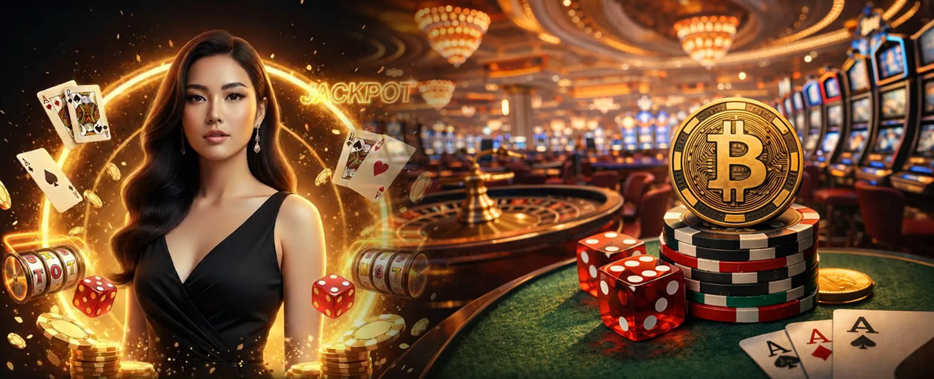 Intense poker game with chips and cards on a table at 777